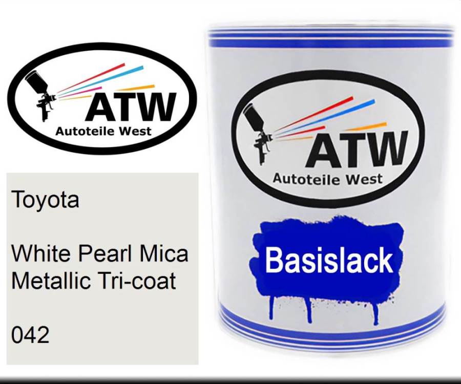 Toyota, White Pearl Mica Metallic Tricoat, 042: 1L Lackdose, von ATW Autoteile West.